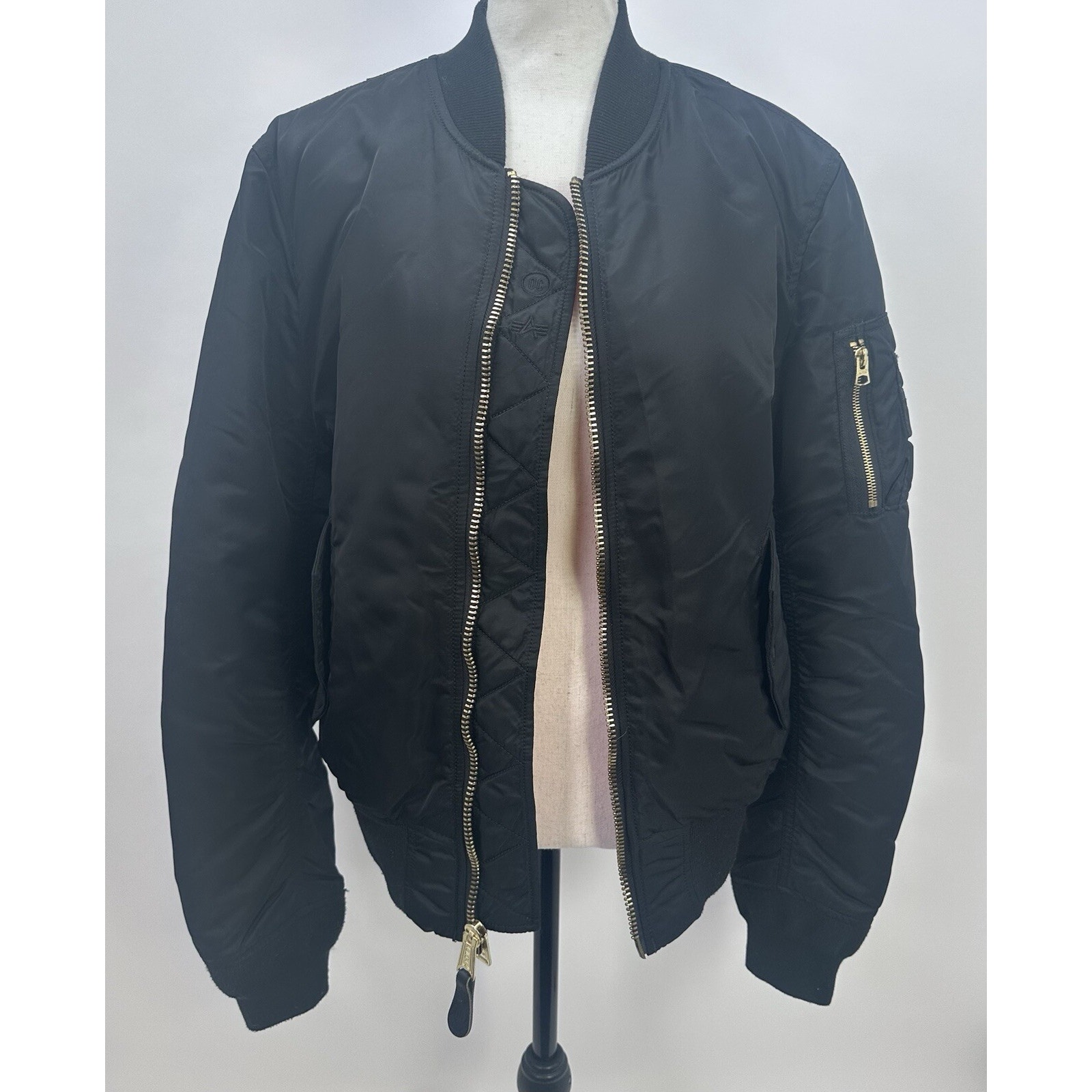 Alpha Industries Opening Ceremony Reversible Black Orange Men’s Sz S